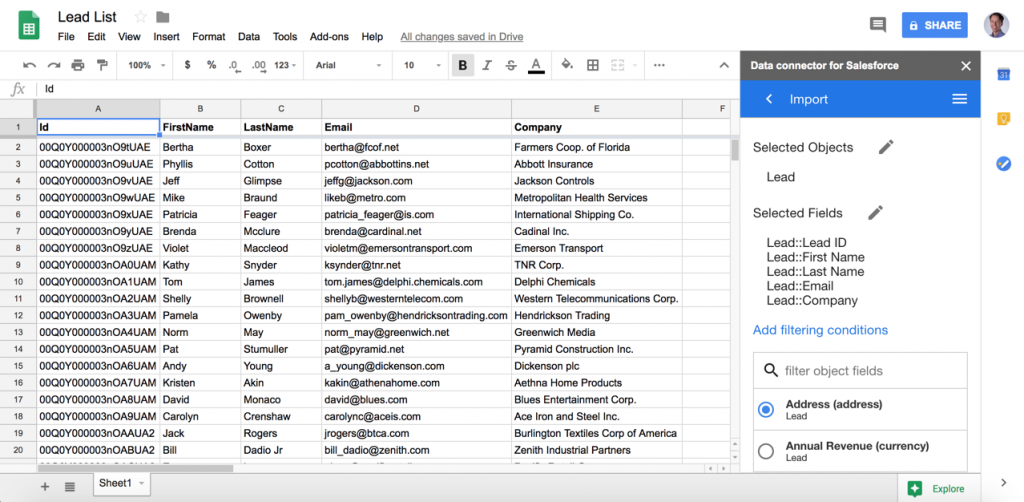 Data Connector for Salesforce